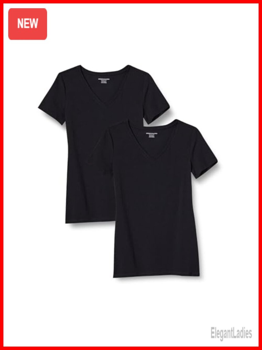 Women's Regular-Fit Short-Sleeve V-Neck T-Shirt Cotton Modal Jersey